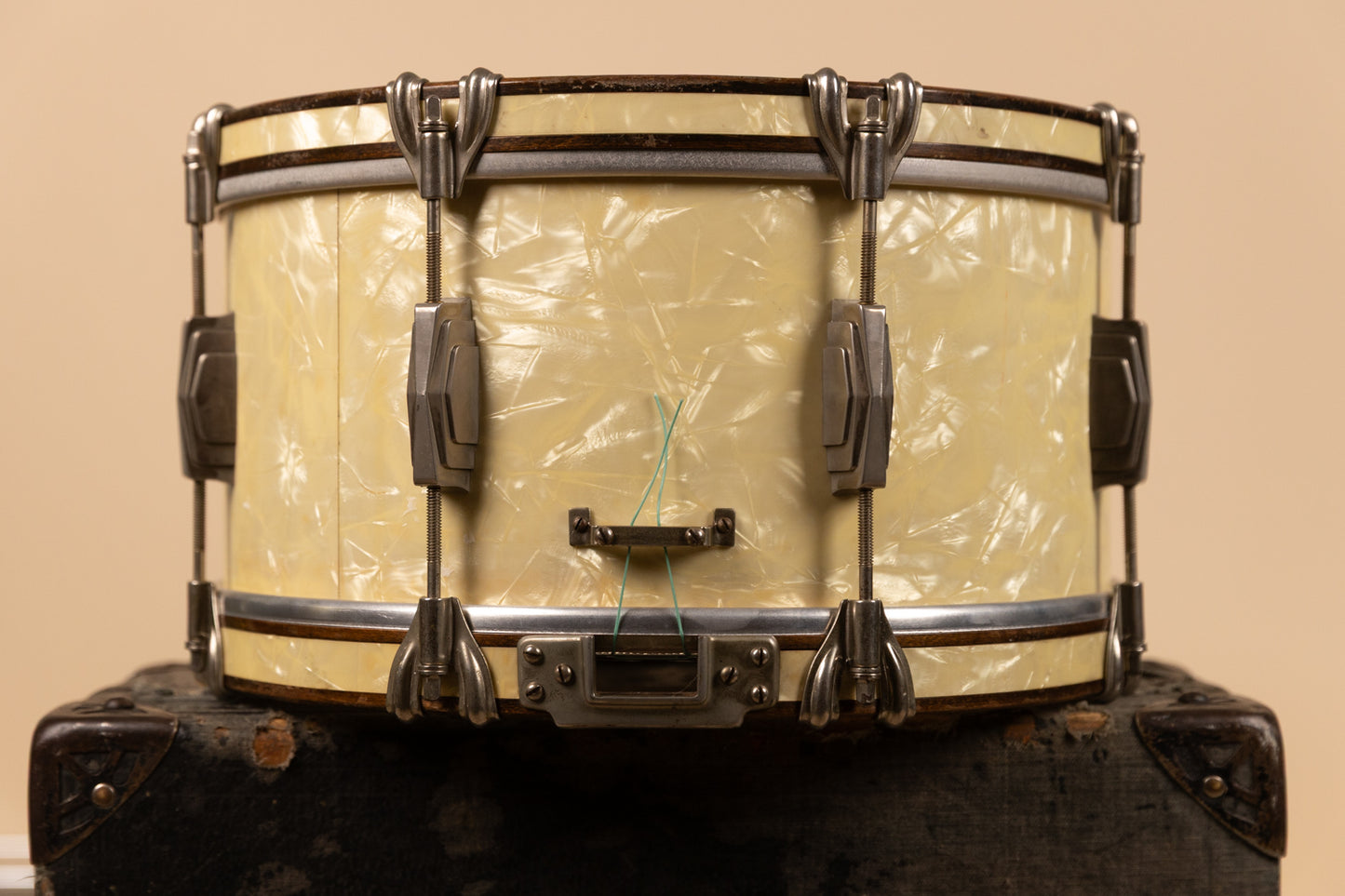 1938 Ludwig & Ludwig 7x14 Standard Swing Avalon Pearl Snare Drum