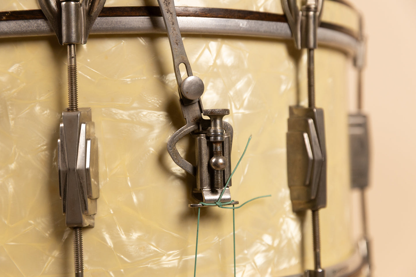 1938 Ludwig & Ludwig 7x14 Standard Swing Avalon Pearl Snare Drum