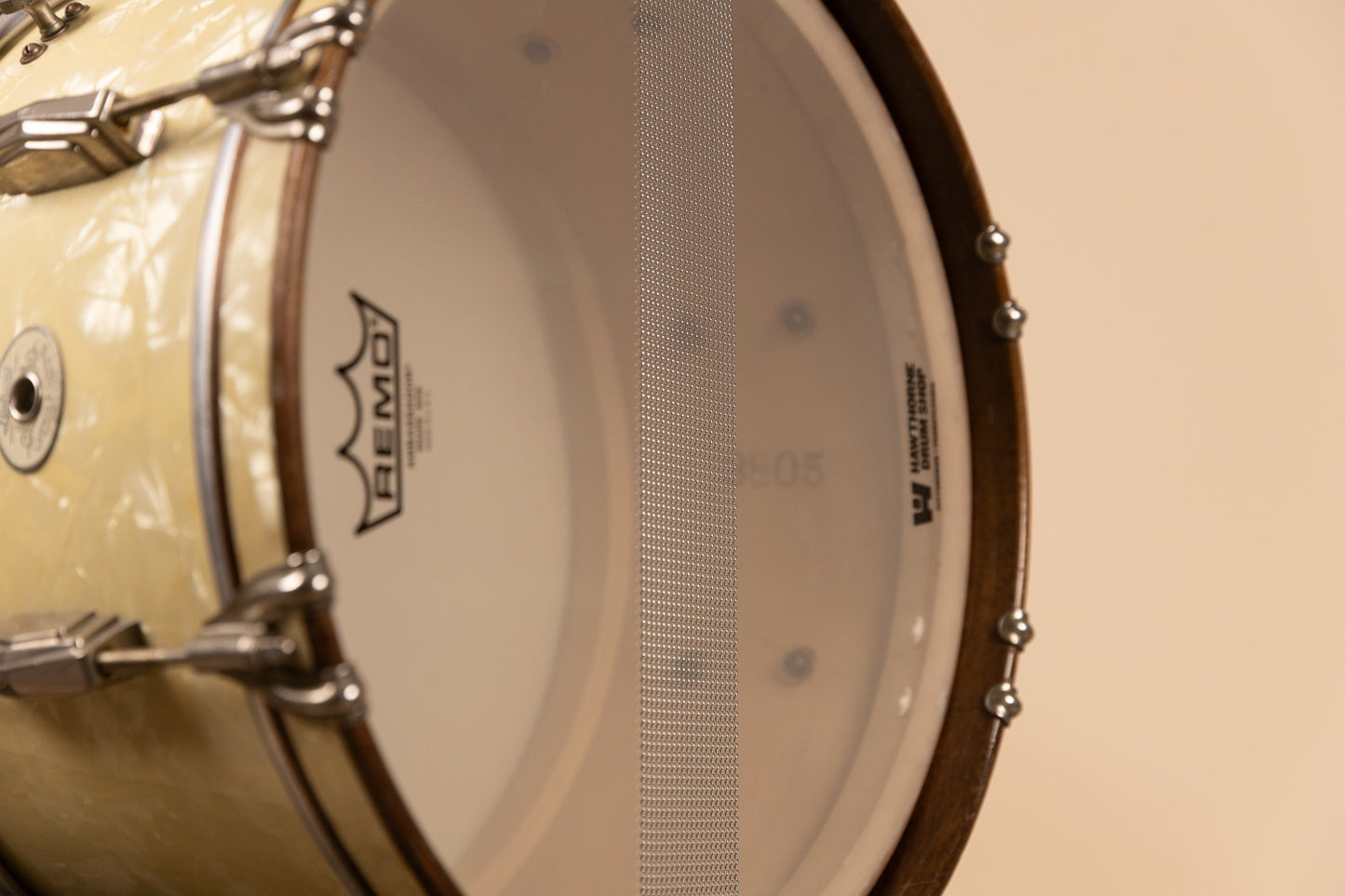 1938 Ludwig & Ludwig 7x14 Standard Swing Avalon Pearl Snare Drum
