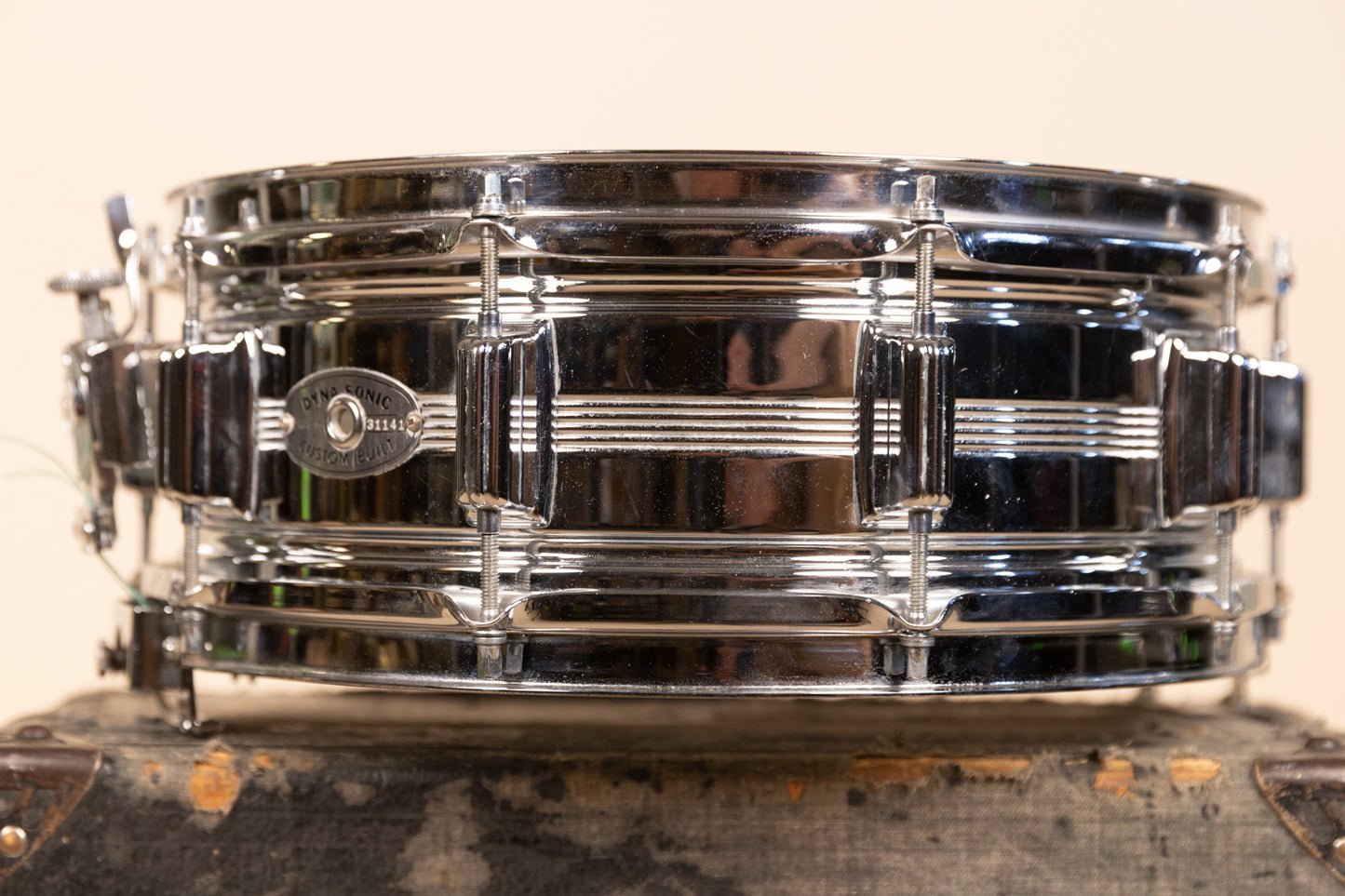 Vintage Rogers 5x14 Metal Dynasonic Snare Drum #31141