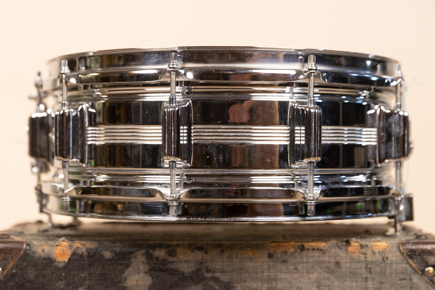 Vintage Rogers 5x14 Metal Dynasonic Snare Drum #31141