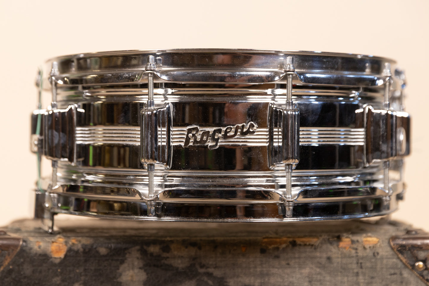 Vintage Rogers 5x14 Metal Dynasonic Snare Drum #31141