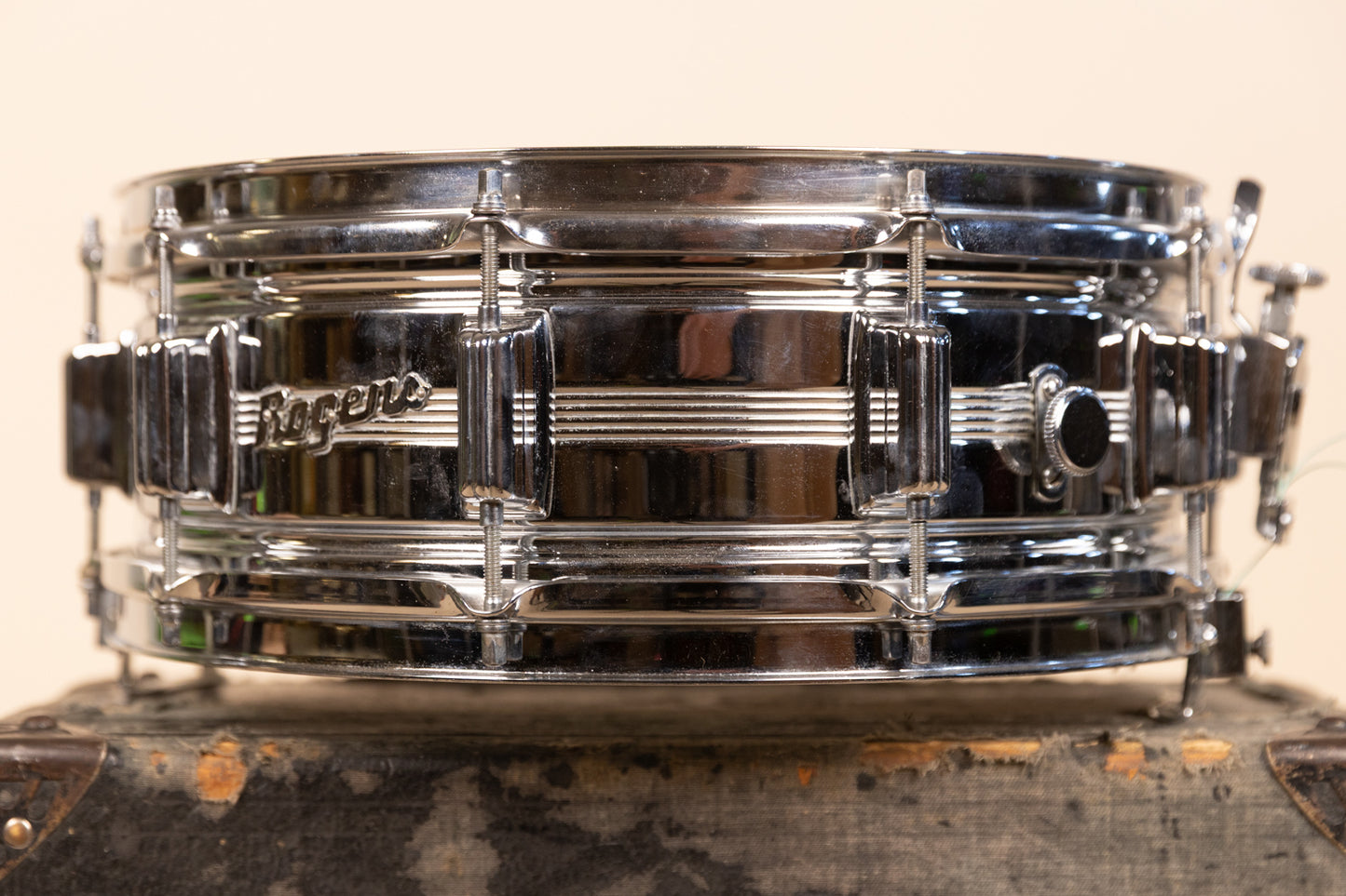 Vintage Rogers 5x14 Metal Dynasonic Snare Drum #31141