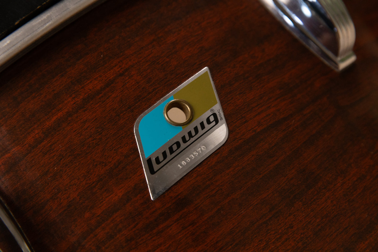 1970s Ludwig 14x24 Mahogany Cortex Bass Drum