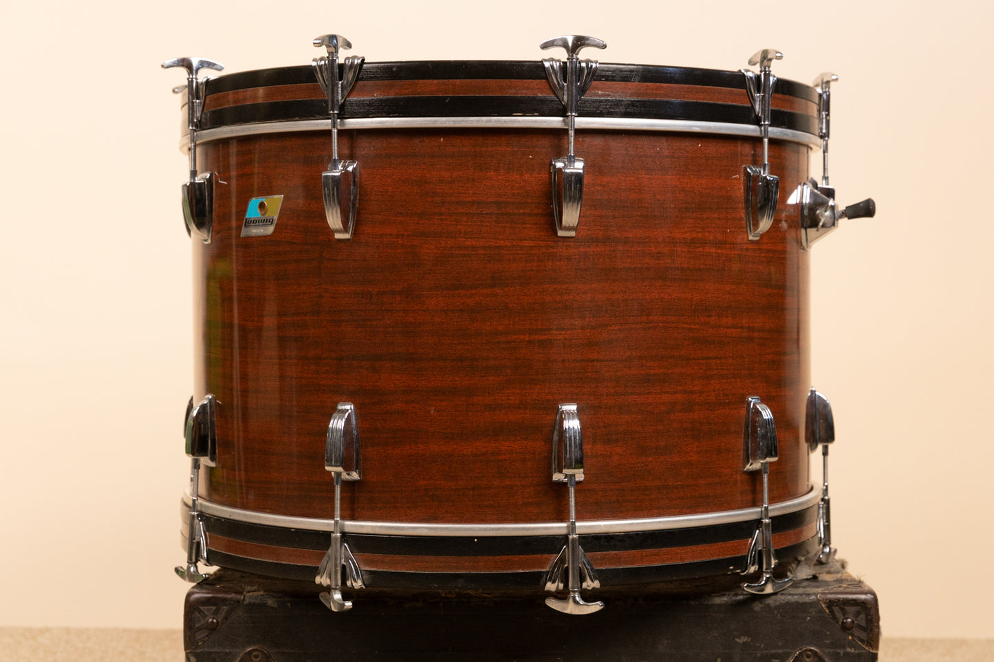 1970s Ludwig 14x24 Mahogany Cortex Bass Drum