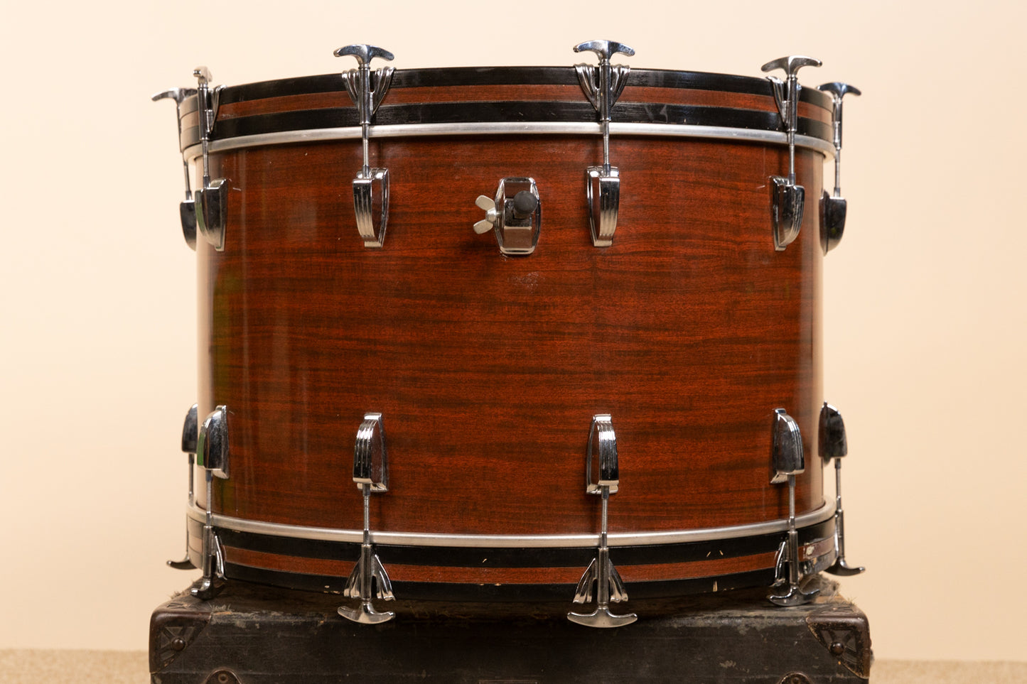 1970s Ludwig 14x24 Mahogany Cortex Bass Drum