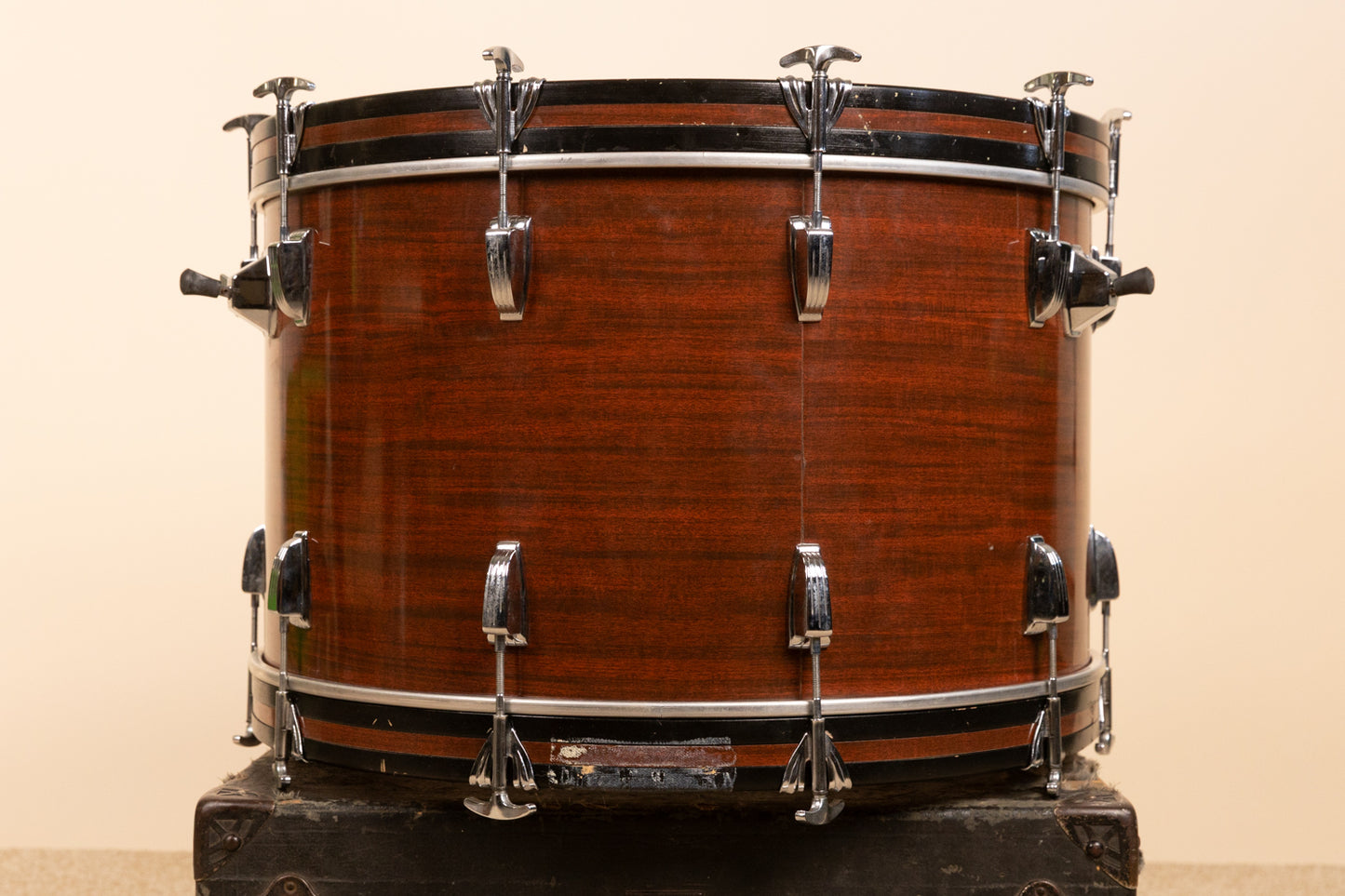 1970s Ludwig 14x24 Mahogany Cortex Bass Drum
