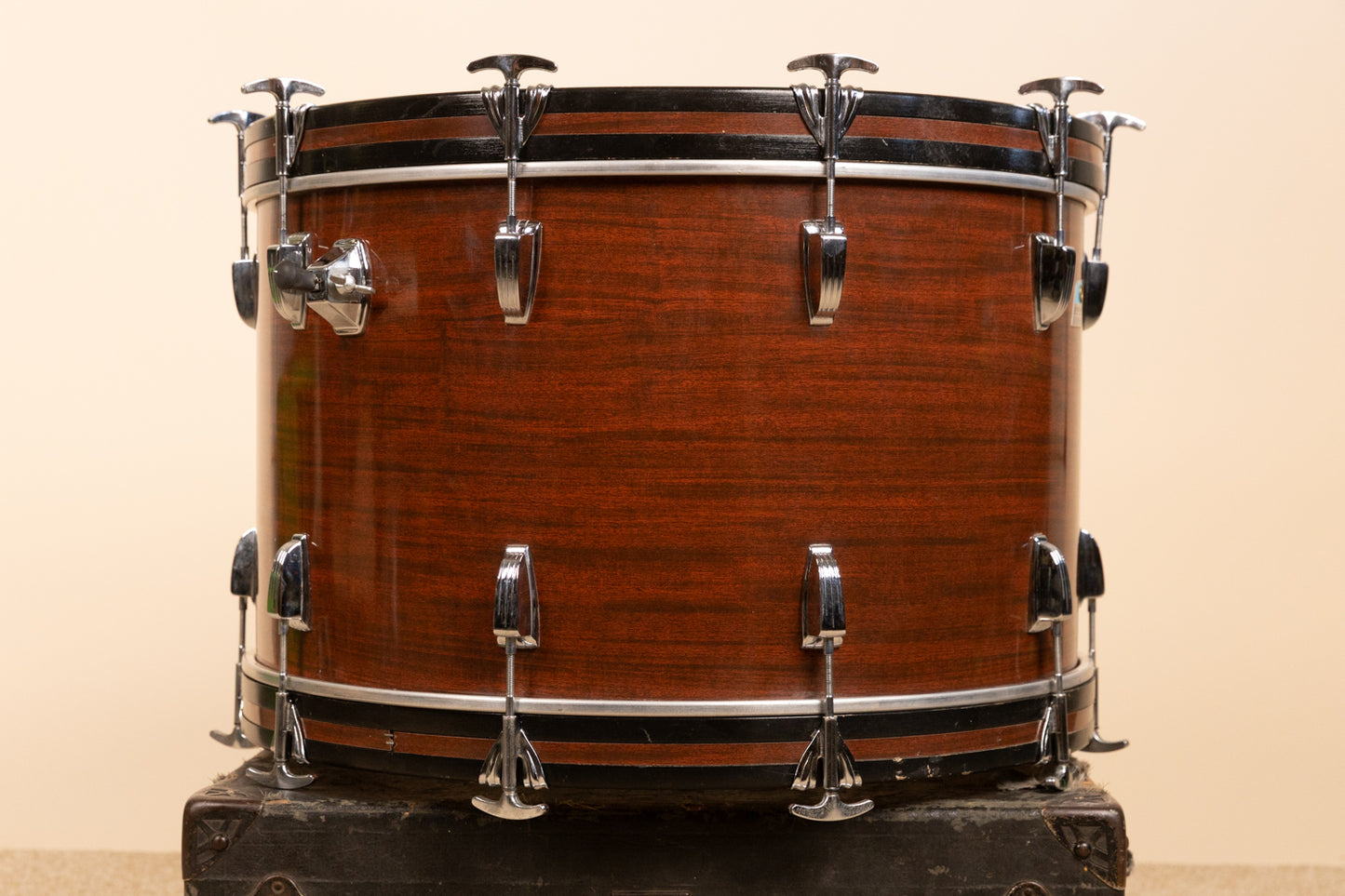 1970s Ludwig 14x24 Mahogany Cortex Bass Drum
