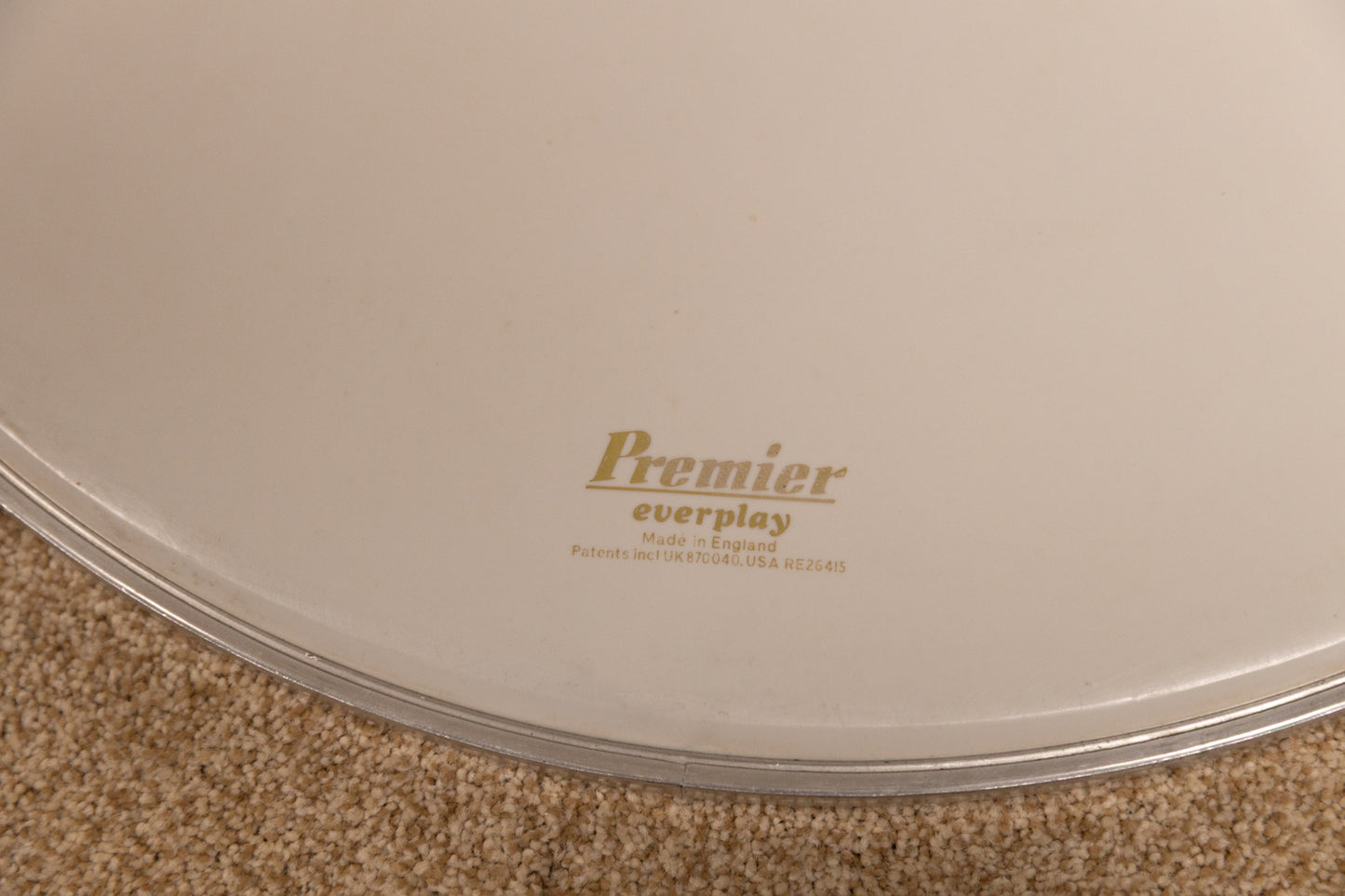 Vintage Premier 20" Everyplay Smooth White Bass Logo Drum Head