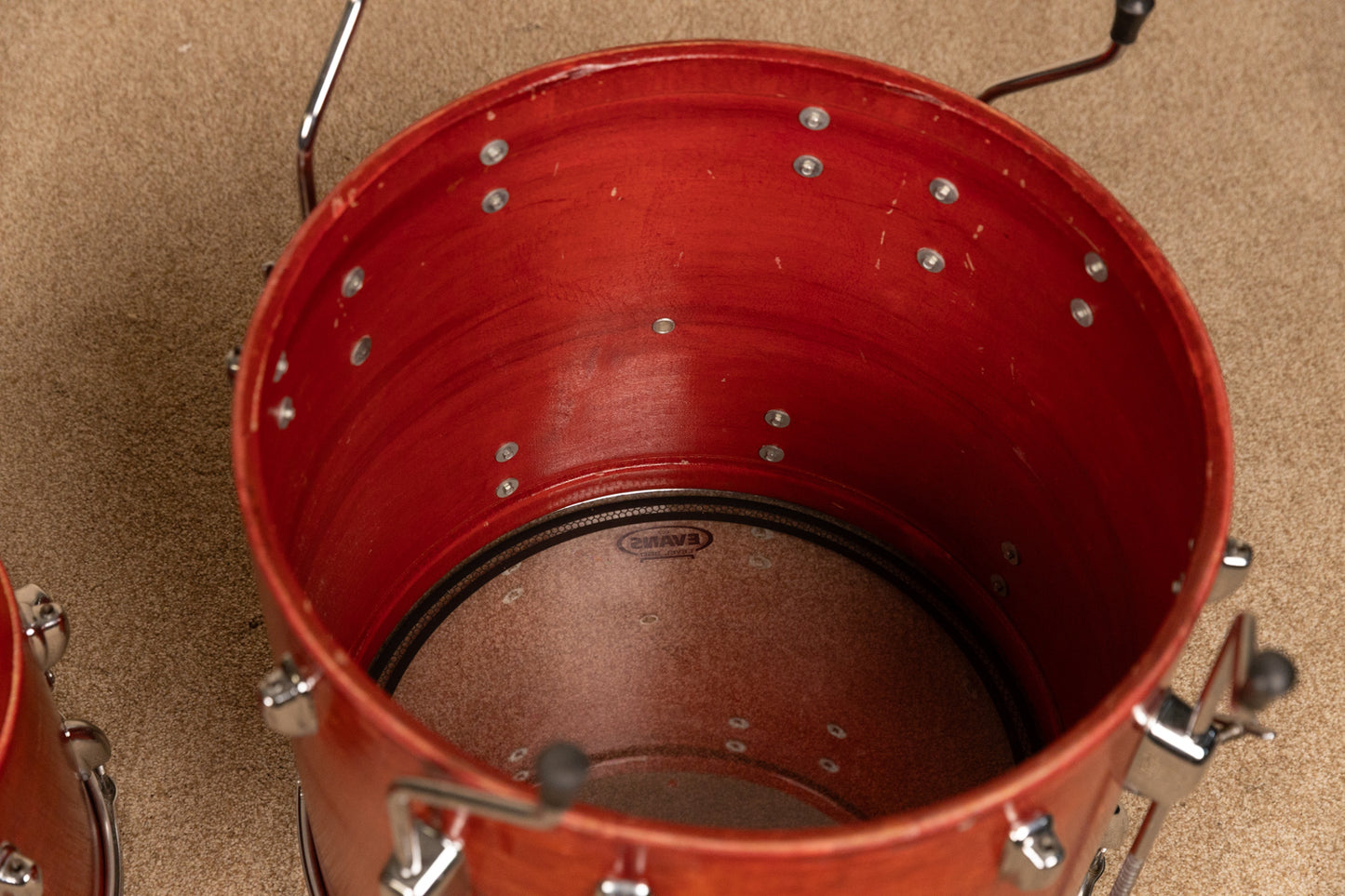 1970s Slingerland "Violin Red" 14x22 10x14 and 16x18 Drum Set