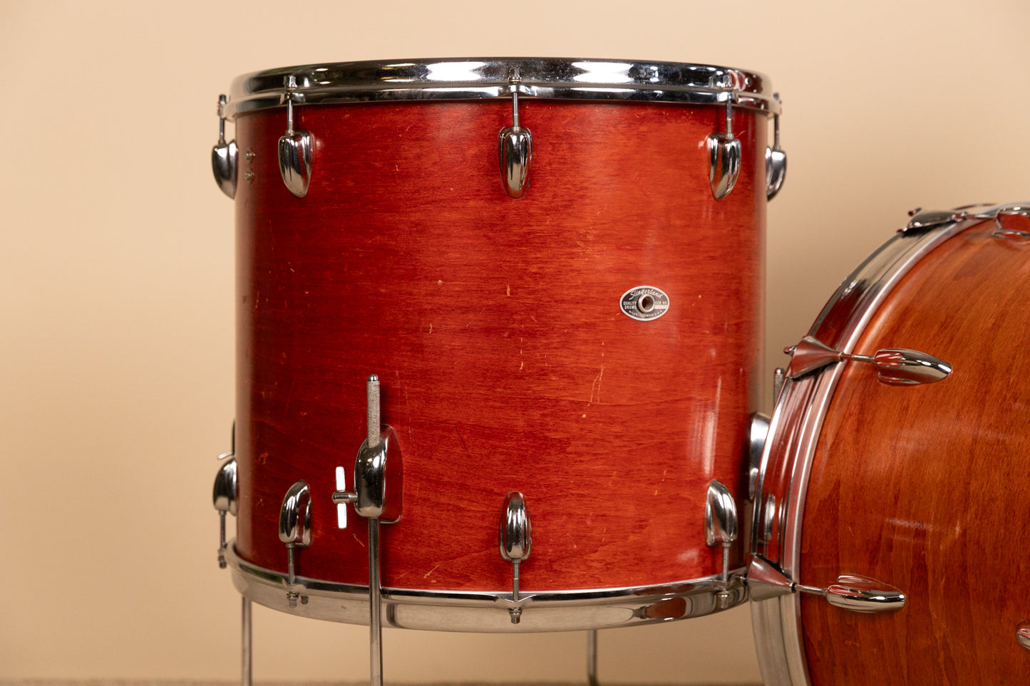 1970s Slingerland "Violin Red" 14x22 10x14 and 16x18 Drum Set