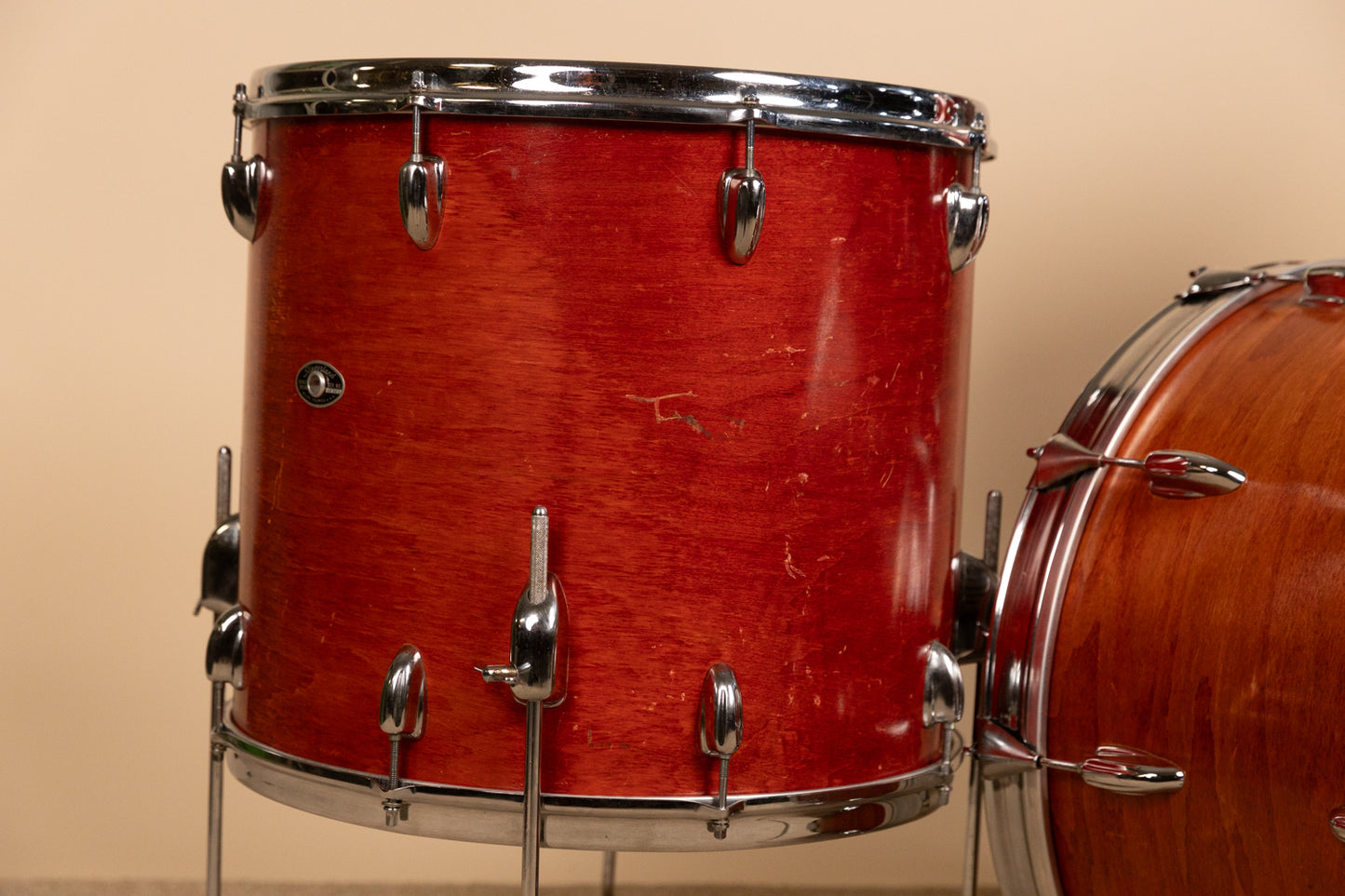 1970s Slingerland "Violin Red" 14x22 10x14 and 16x18 Drum Set