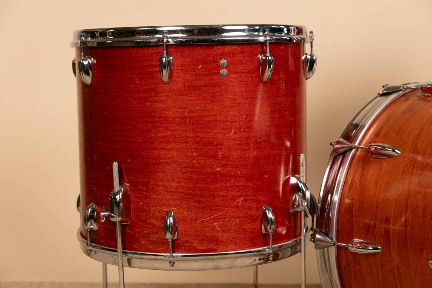 1970s Slingerland "Violin Red" 14x22 10x14 and 16x18 Drum Set