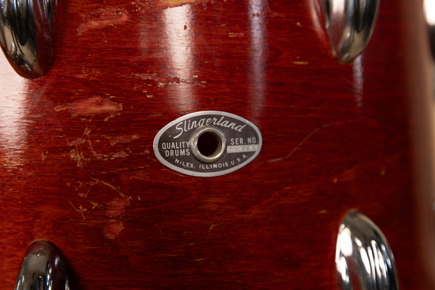 1970s Slingerland "Violin Red" 14x22 10x14 and 16x18 Drum Set