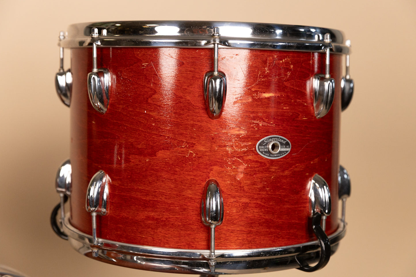 1970s Slingerland "Violin Red" 14x22 10x14 and 16x18 Drum Set