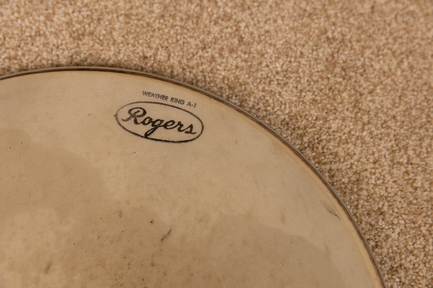 Vintage Rogers 13" Oval Logo Drum Head