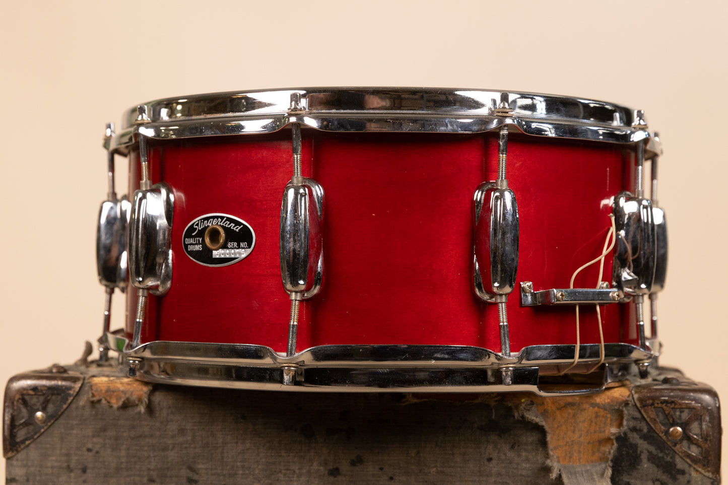 1990s Slingerland 6.5x14 Artist Cherry Stain Snare Drum