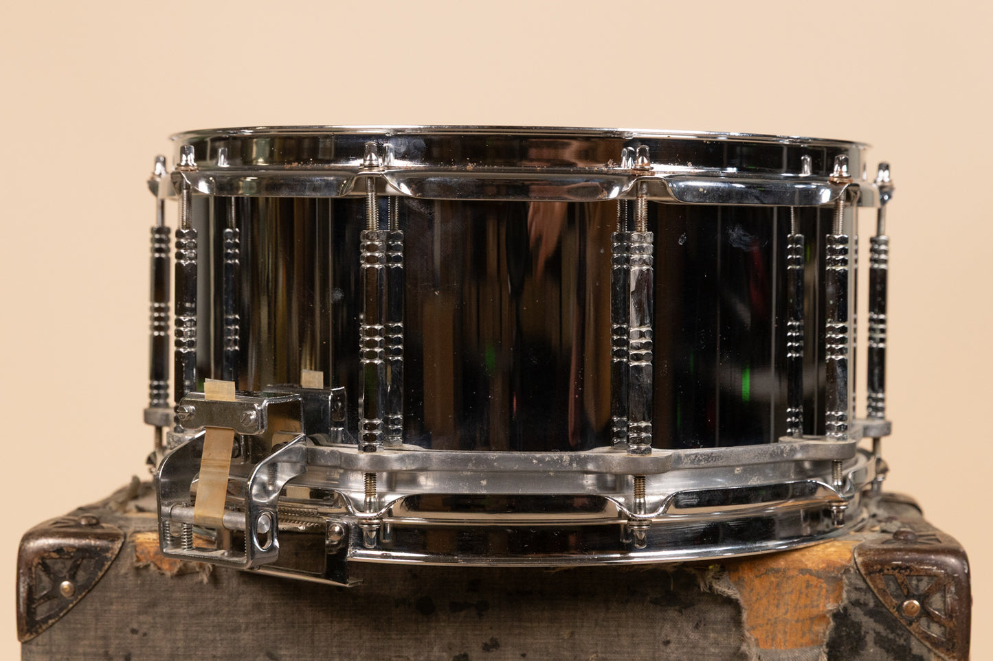 1980s Pearl 6.5x14 S-814D Free Floating Snare Drum