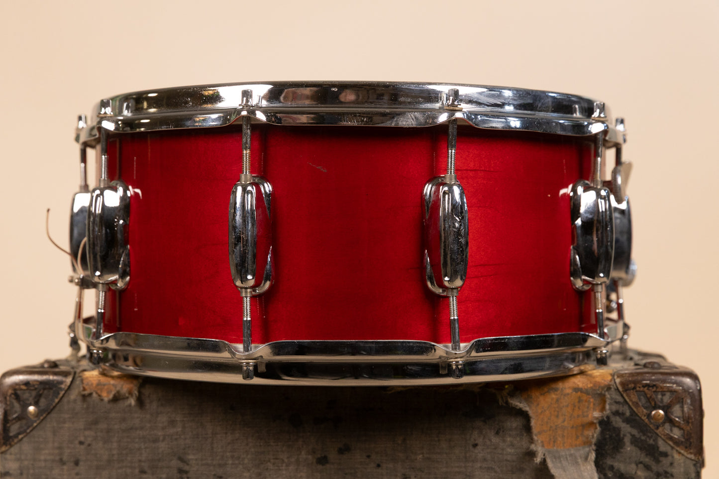 1990s Slingerland 6.5x14 Artist Cherry Stain Snare Drum