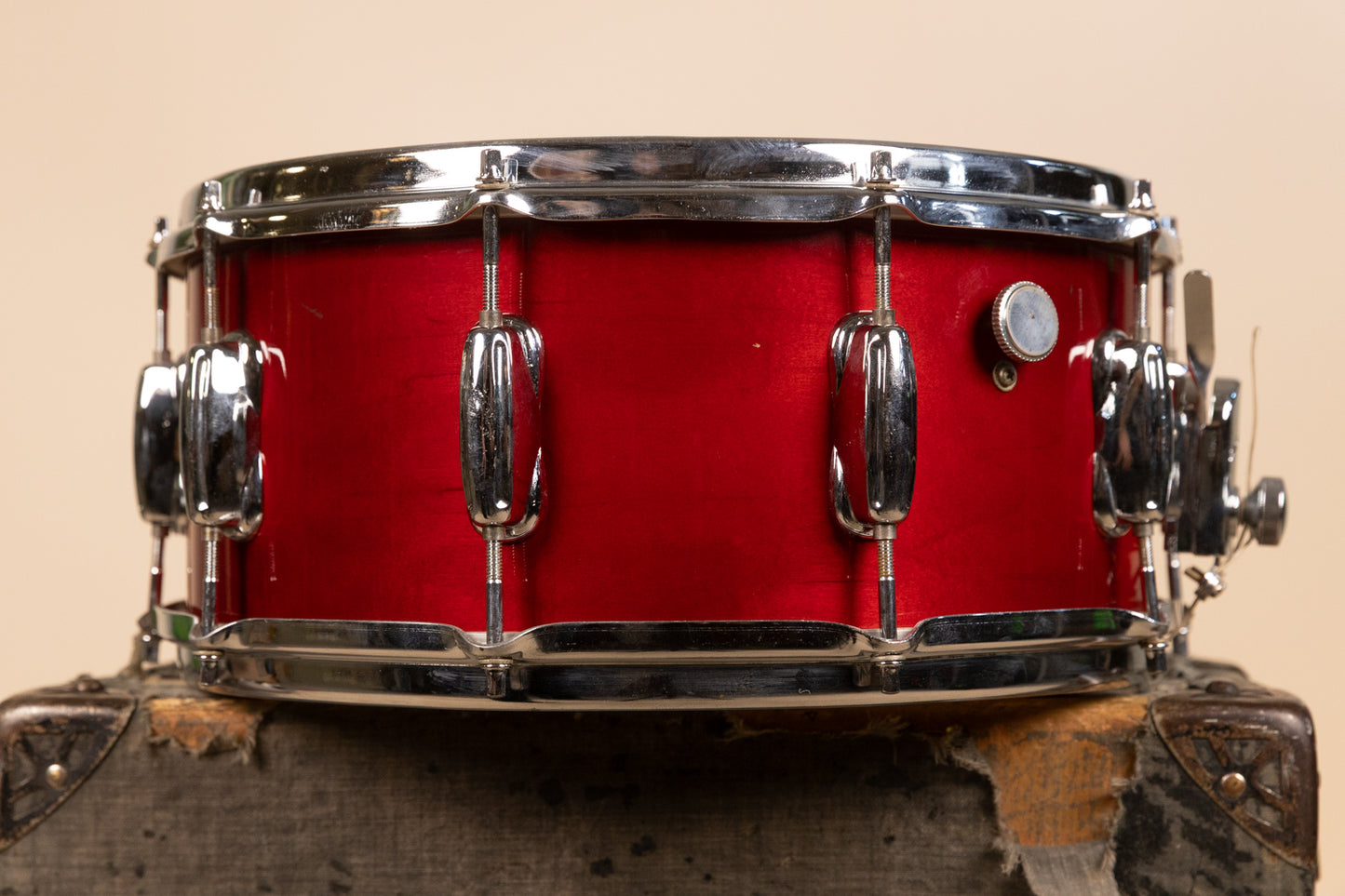1990s Slingerland 6.5x14 Artist Cherry Stain Snare Drum