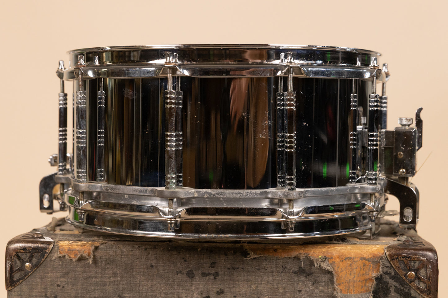 1980s Pearl 6.5x14 S-814D Free Floating Snare Drum