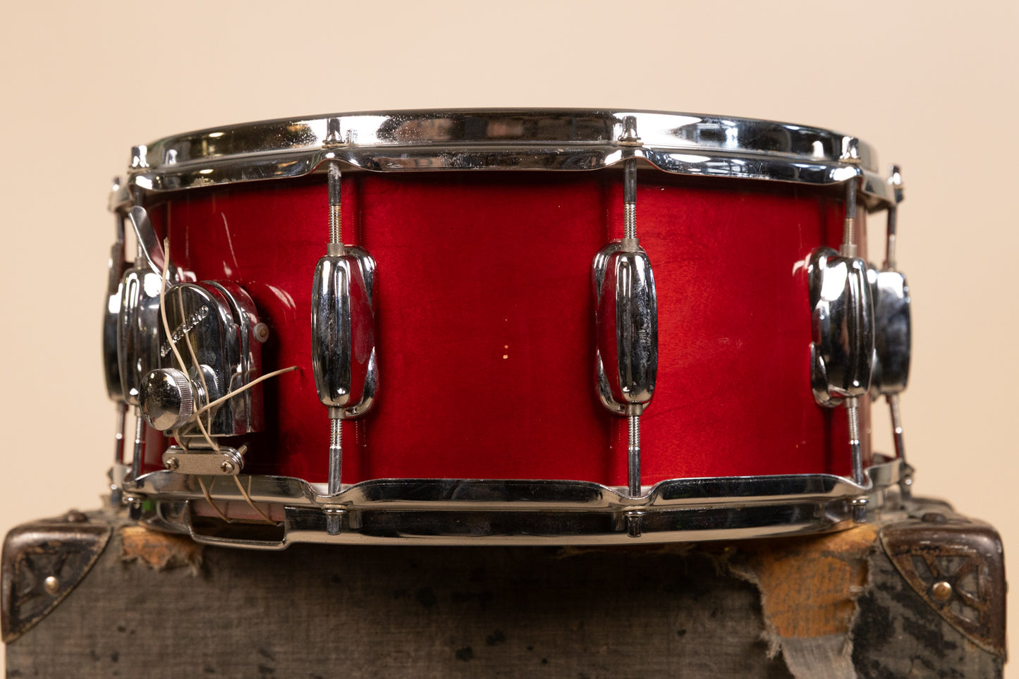 1990s Slingerland 6.5x14 Artist Cherry Stain Snare Drum