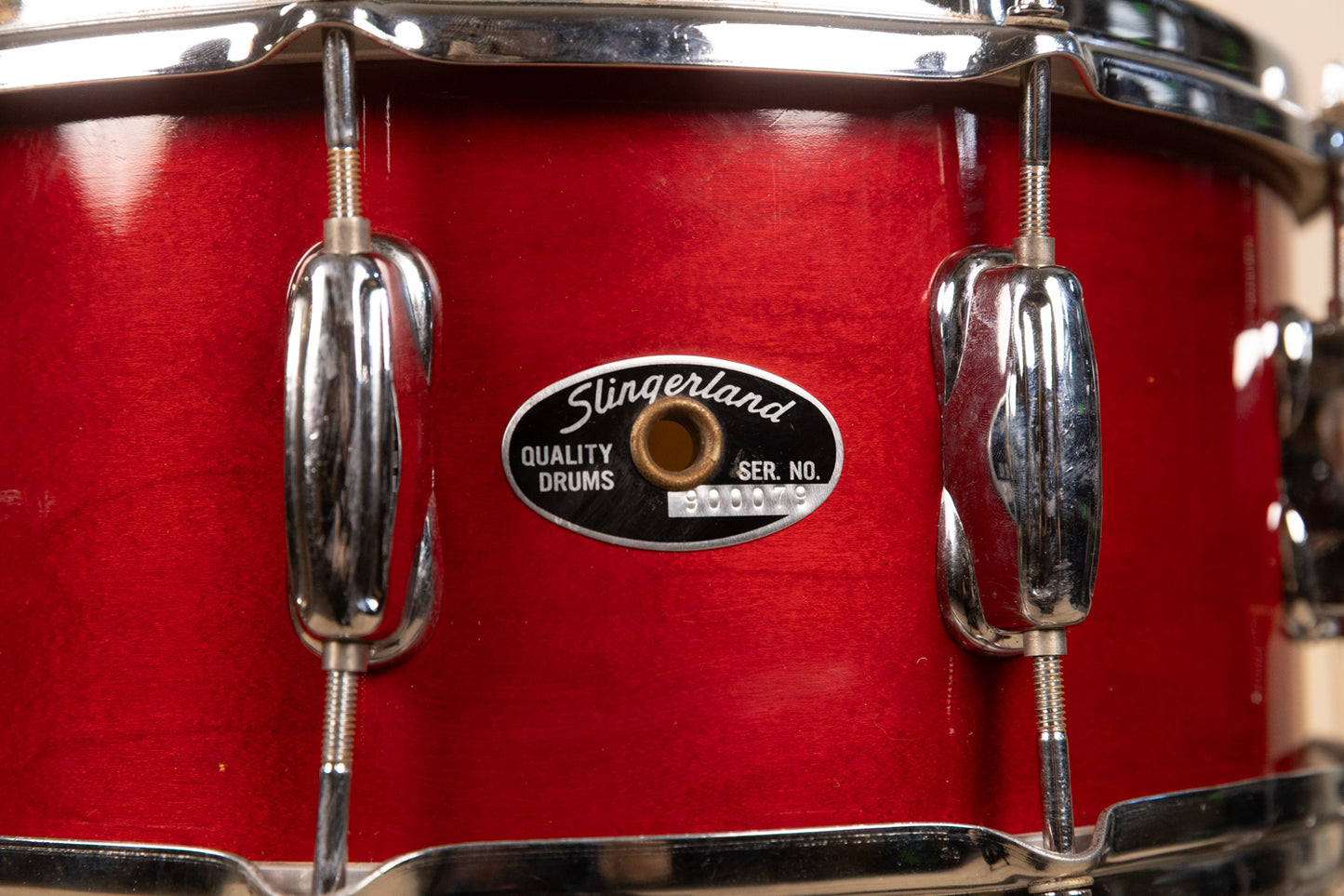 1990s Slingerland 6.5x14 Artist Cherry Stain Snare Drum