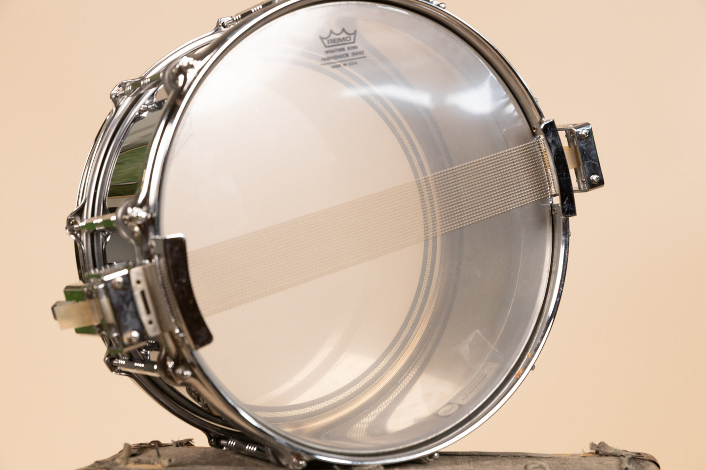 1980s Pearl 6.5x14 S-814D Free Floating Snare Drum