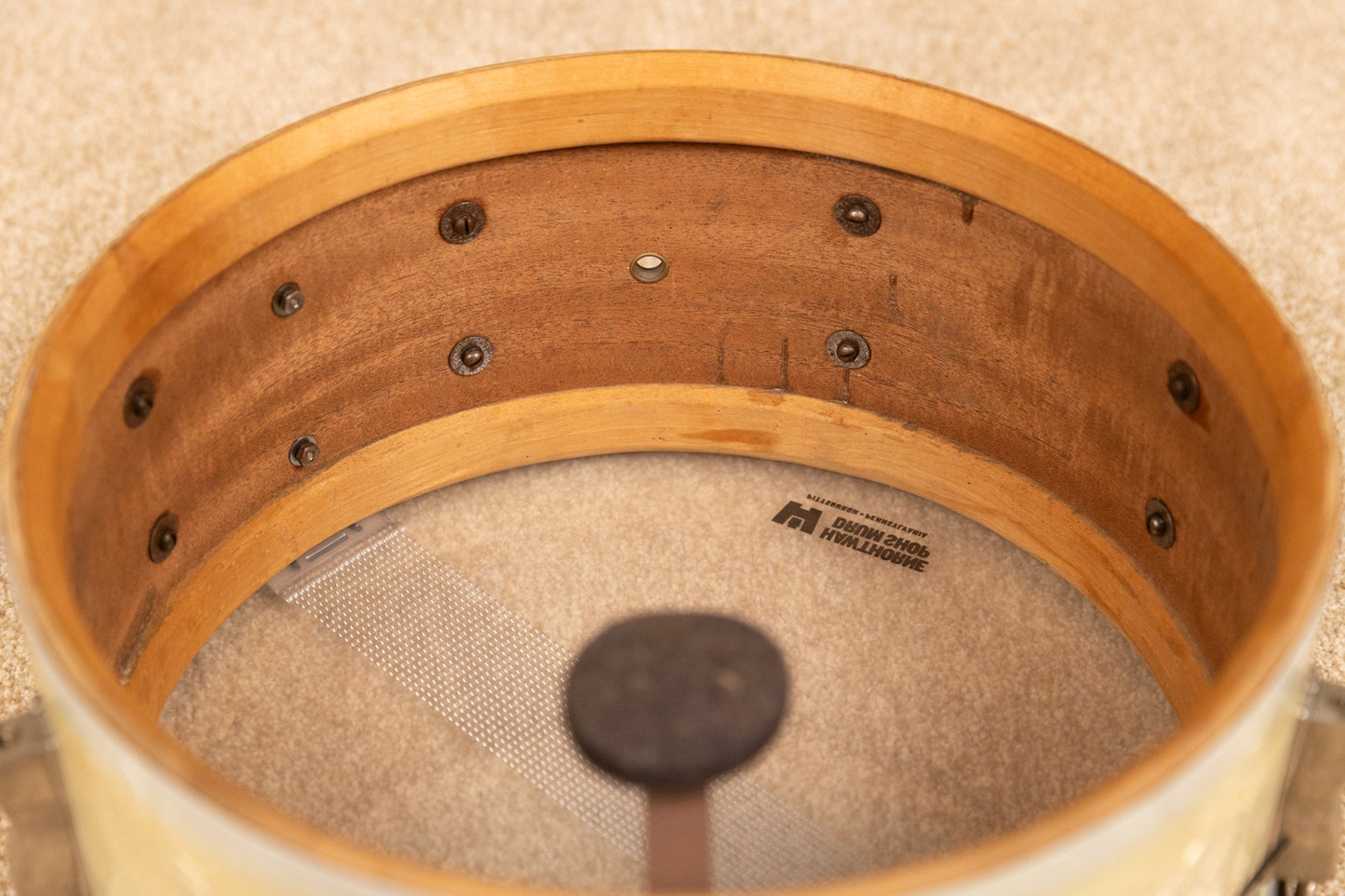 1950s WFL 6.5x14 White Marine Pearl Contest Model Snare Drum