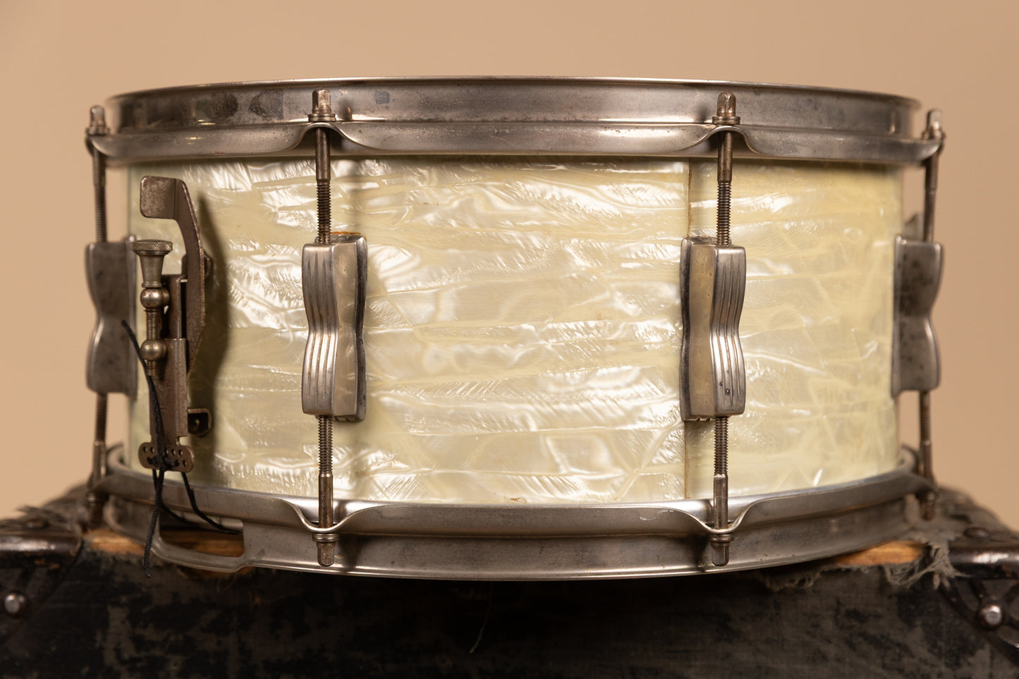 1950s WFL 6.5x14 White Marine Pearl Contest Model Snare Drum