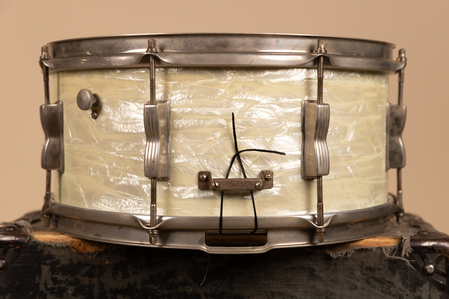 1950s WFL 6.5x14 White Marine Pearl Contest Model Snare Drum