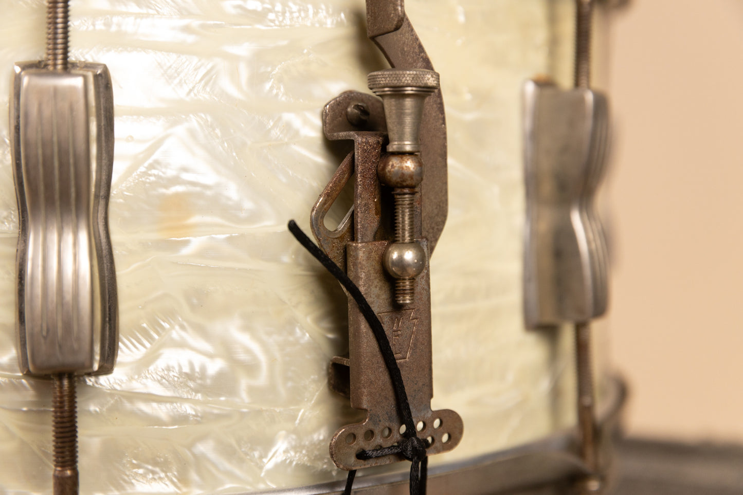 1950s WFL 6.5x14 White Marine Pearl Contest Model Snare Drum