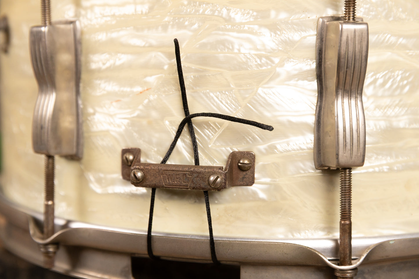 1950s WFL 6.5x14 White Marine Pearl Contest Model Snare Drum