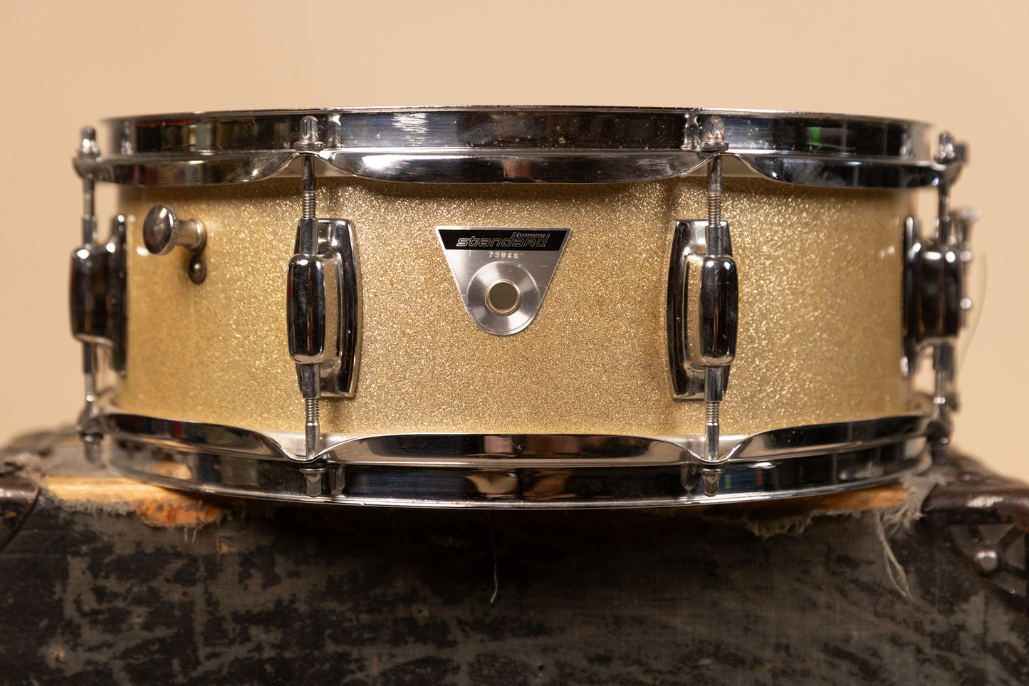 1970s Ludwig 5x14 Standard Silver Mist Snare Drum