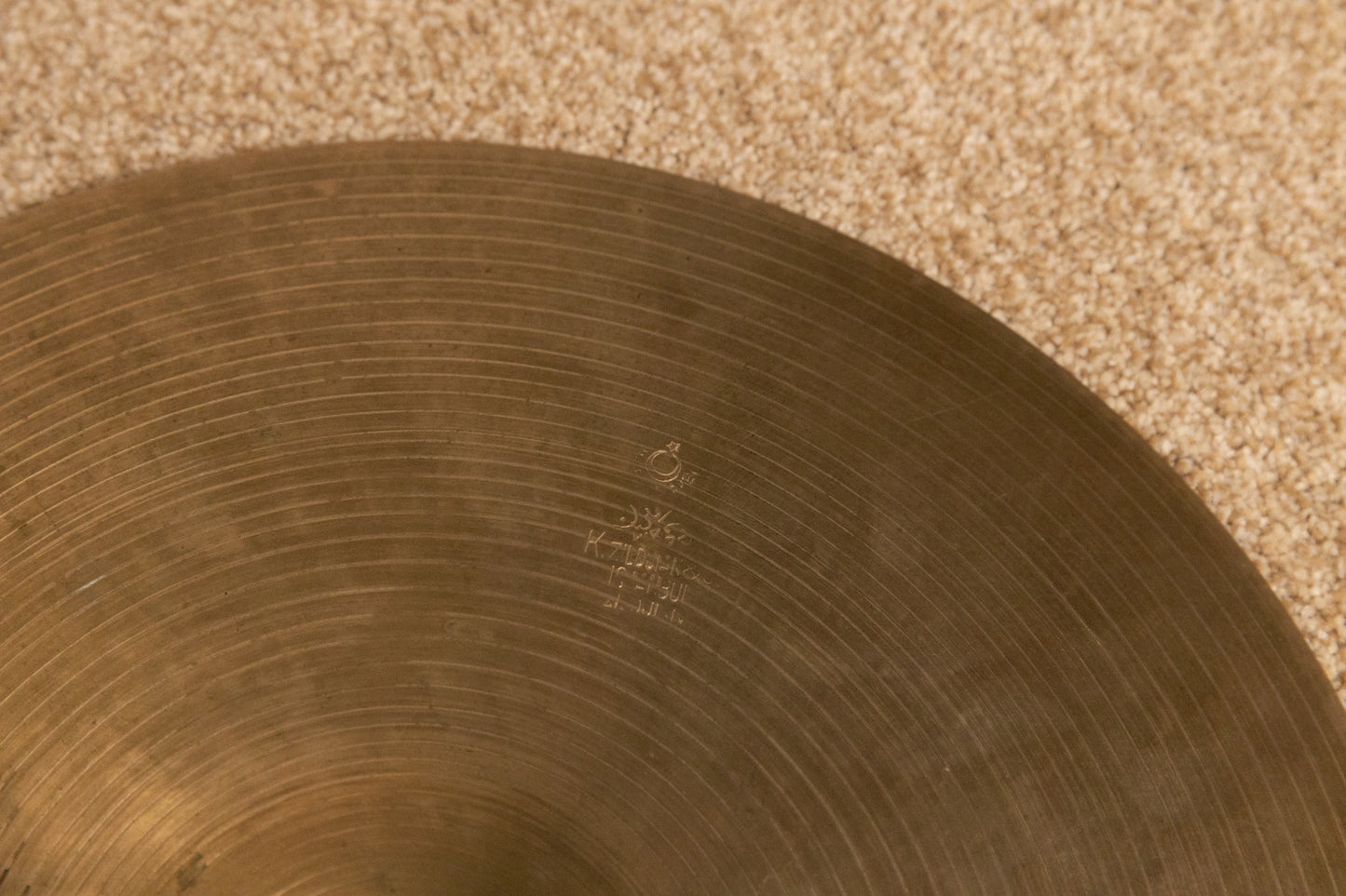 Vintage Zildjian 14" K Istanbul Intermediate Stamp Hi Hat Cymbals 833g 877g
