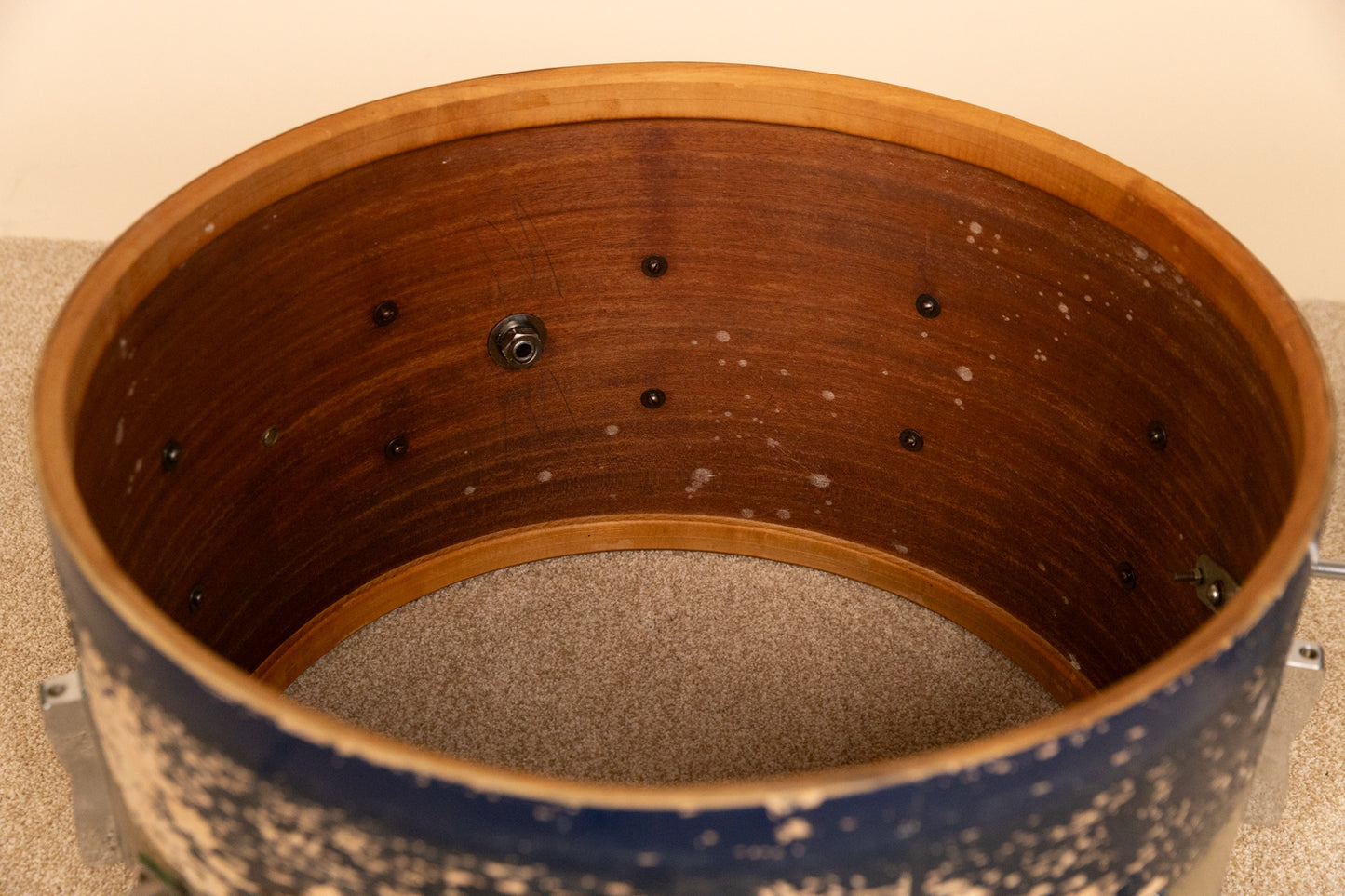 Vintage Ludwig Blue and Silver Duco Drum Set 14x22 and 9x13