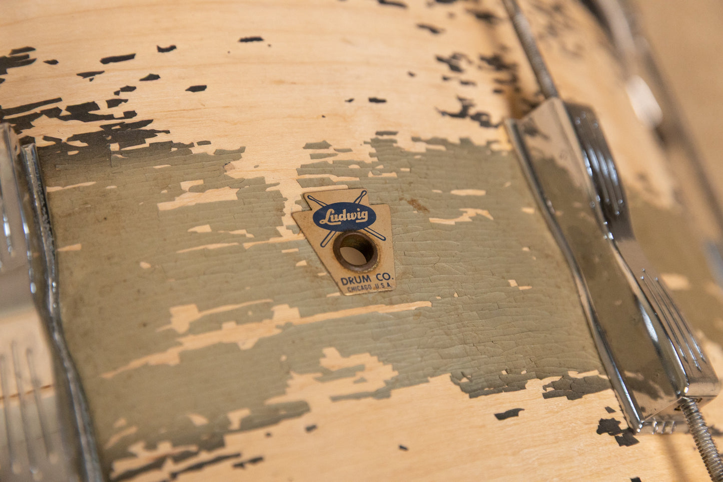 Vintage Ludwig Blue and Silver Duco Drum Set 14x22 and 9x13