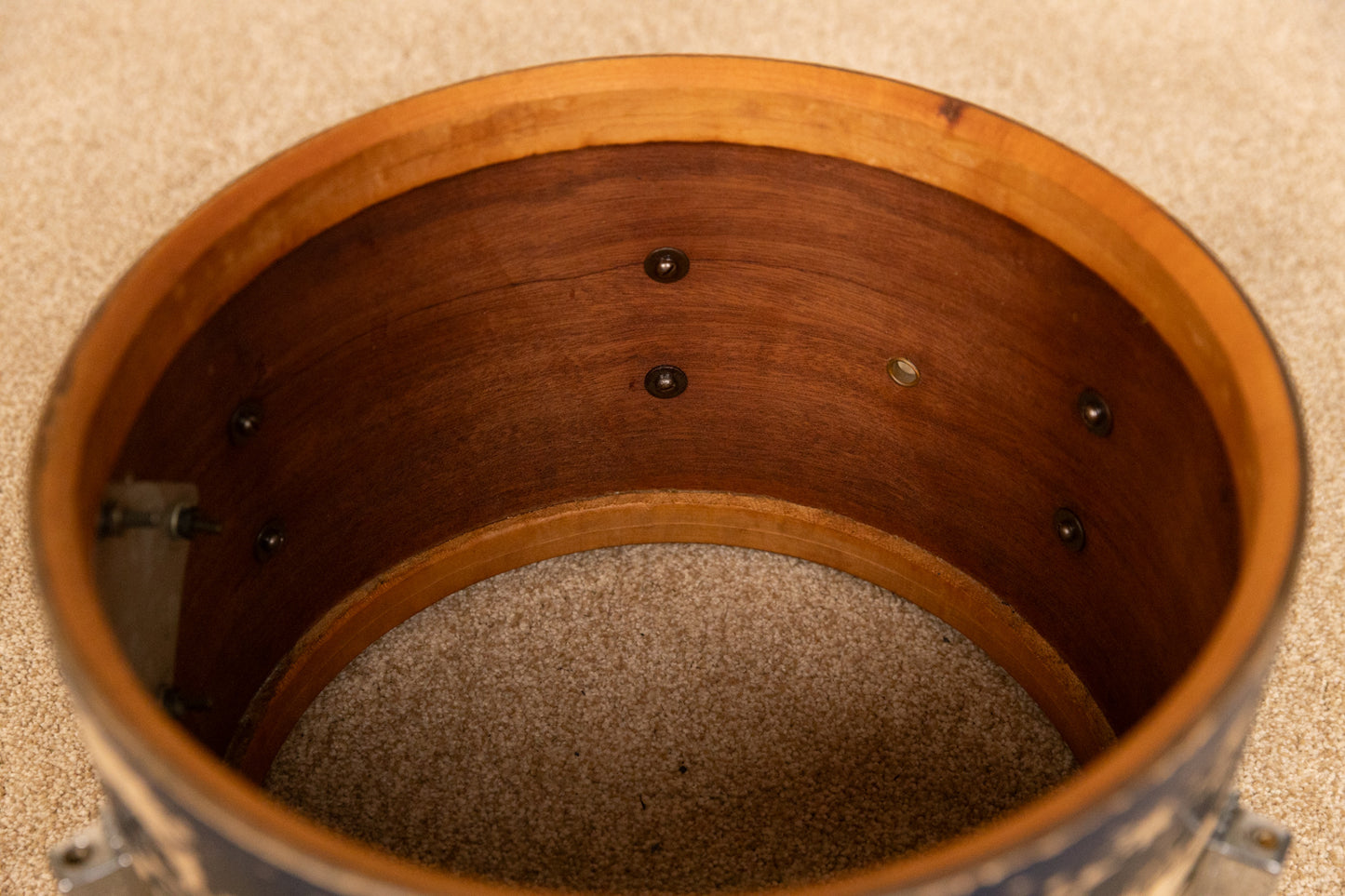 Vintage Ludwig Blue and Silver Duco Drum Set 14x22 and 9x13