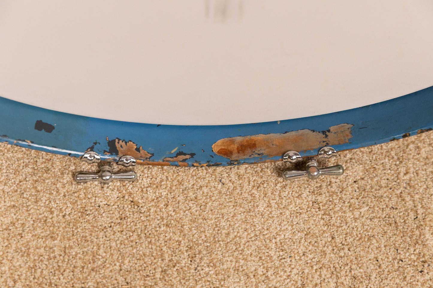 Vintage Ludwig Blue and Silver Duco Drum Set 14x22 and 9x13