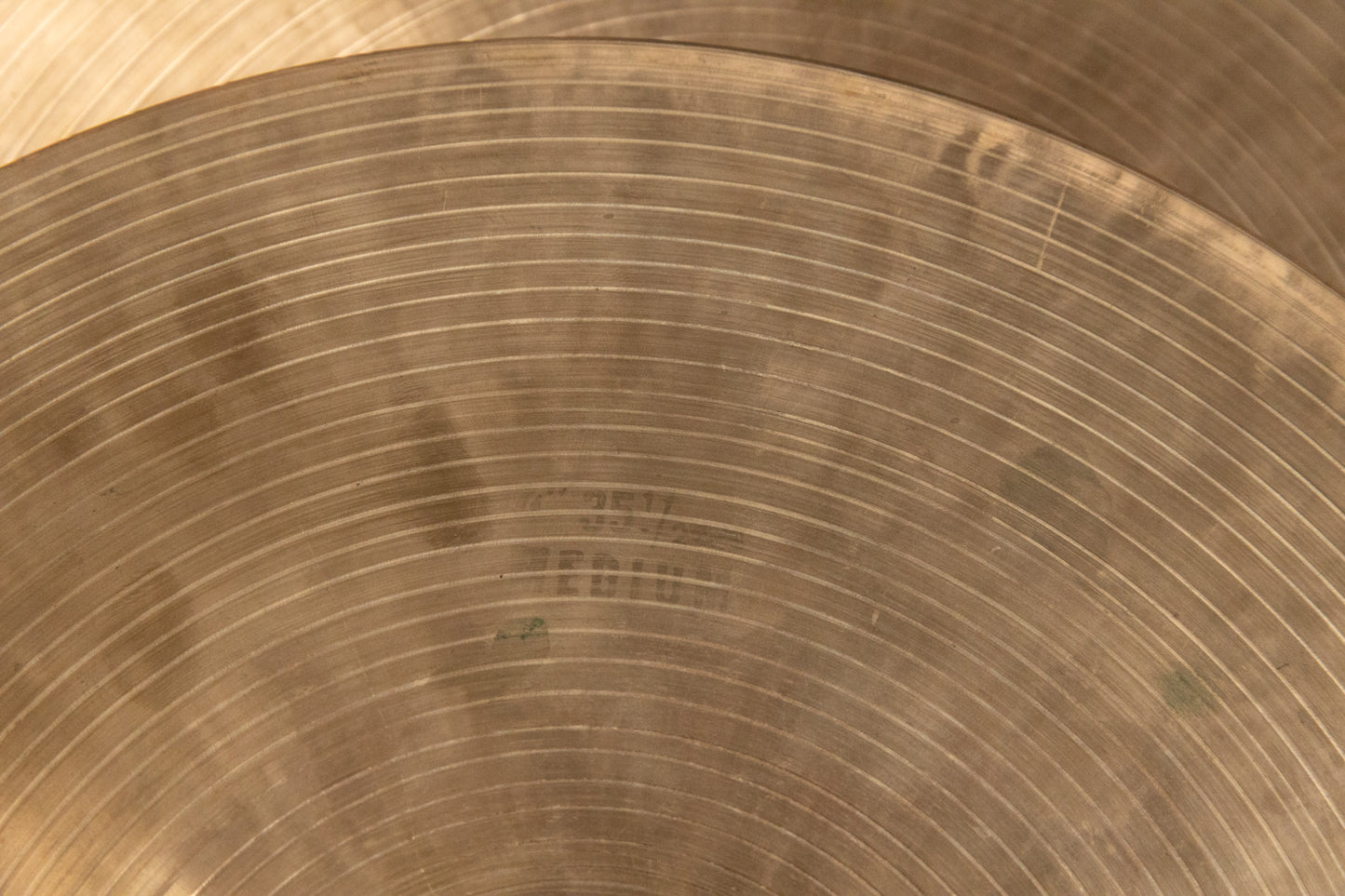 Vintage Zildjian 14" K Istanbul Intermediate Stamp Hi Hat Cymbals 833g 877g
