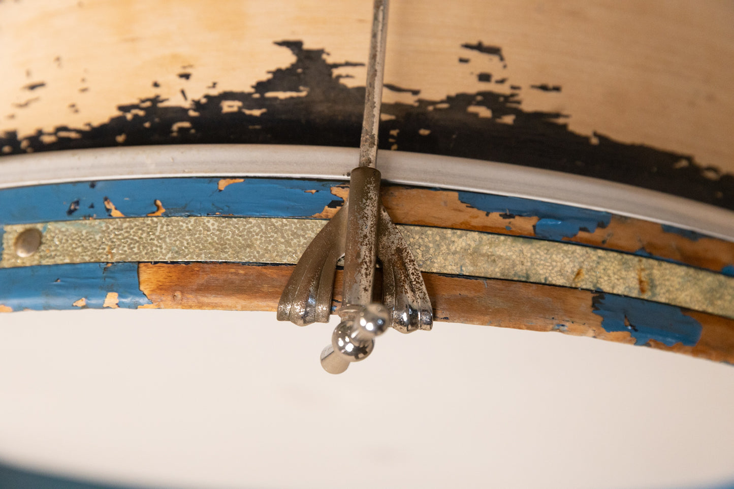 Vintage Ludwig Blue and Silver Duco Drum Set 14x22 and 9x13