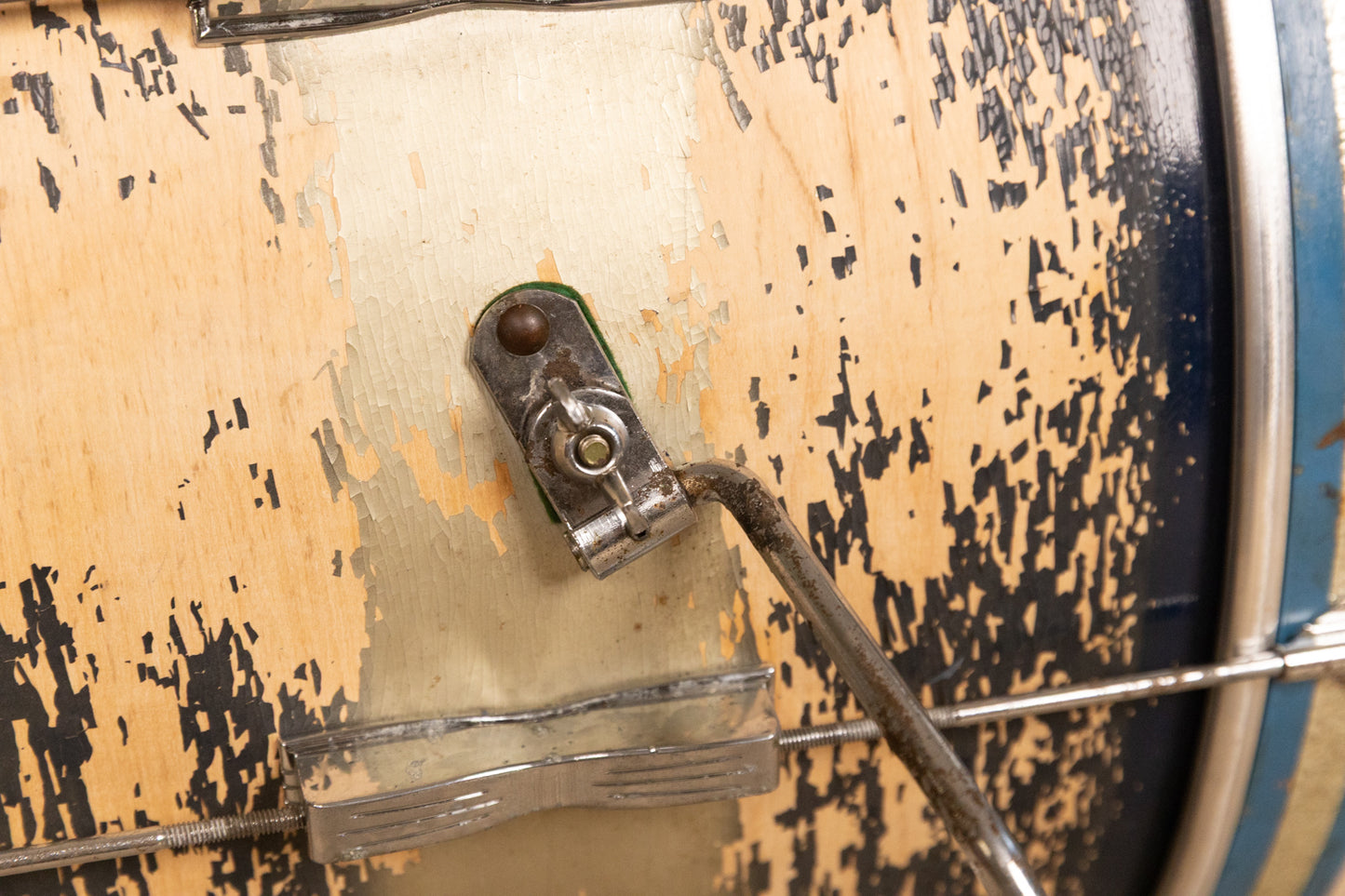 Vintage Ludwig Blue and Silver Duco Drum Set 14x22 and 9x13