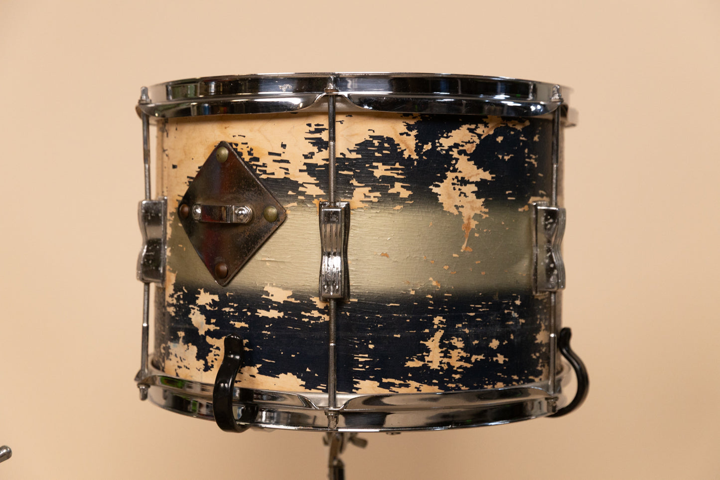 Vintage Ludwig Blue and Silver Duco Drum Set 14x22 and 9x13