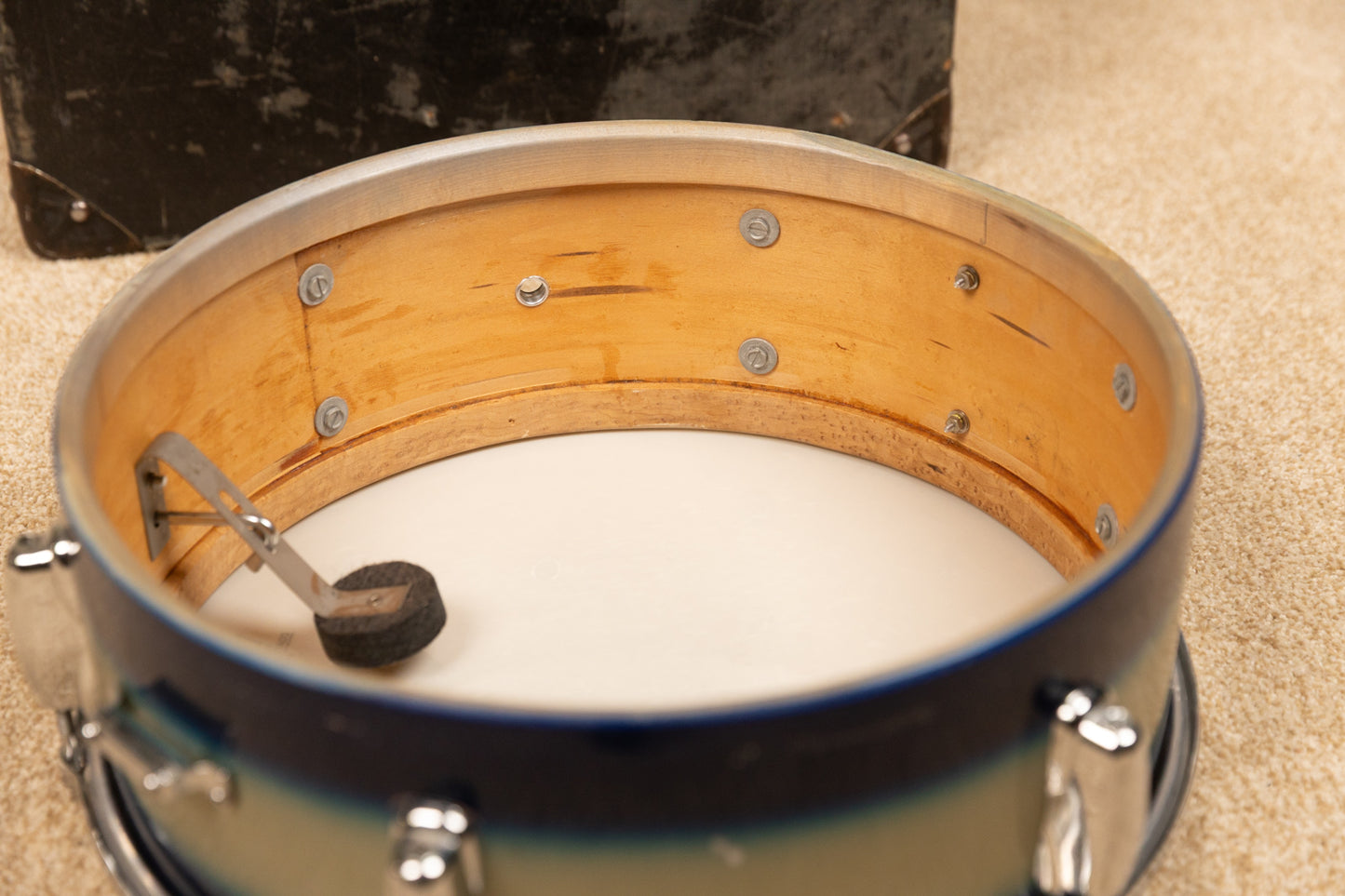 1960s Slingerland 5x14 Blue and Silver Duco Student Snare Drum