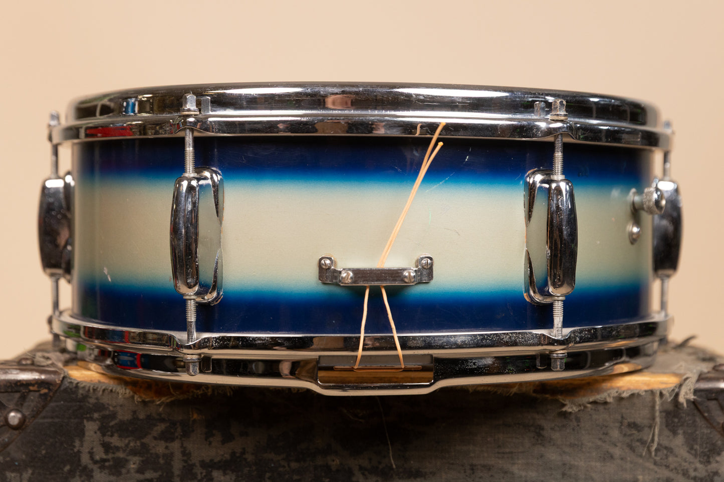 1960s Slingerland 5x14 Blue and Silver Duco Student Snare Drum