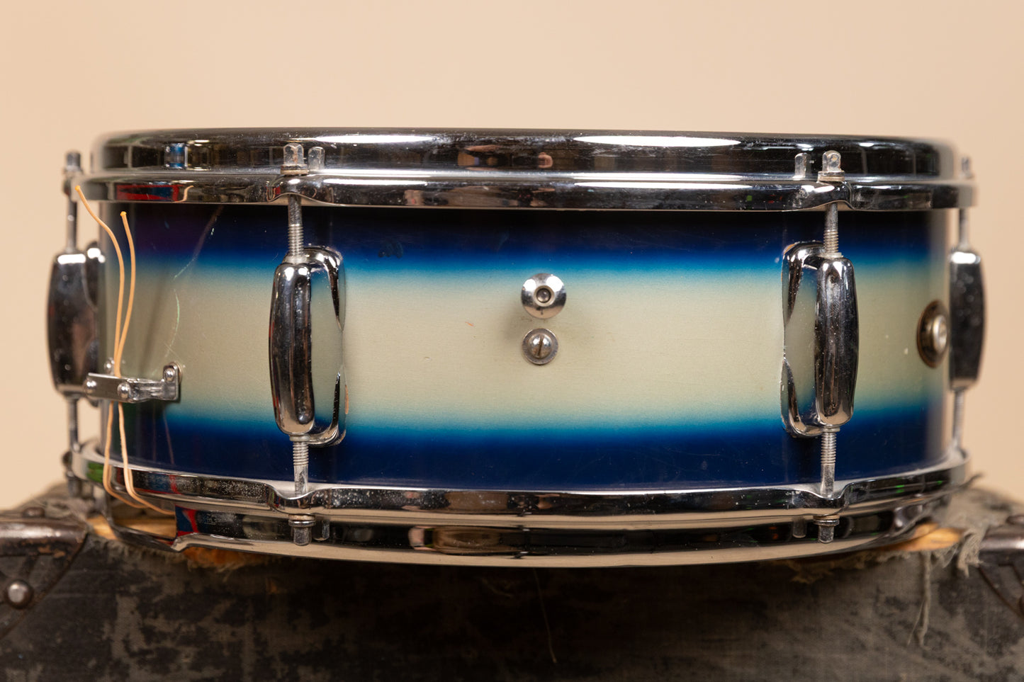 1960s Slingerland 5x14 Blue and Silver Duco Student Snare Drum