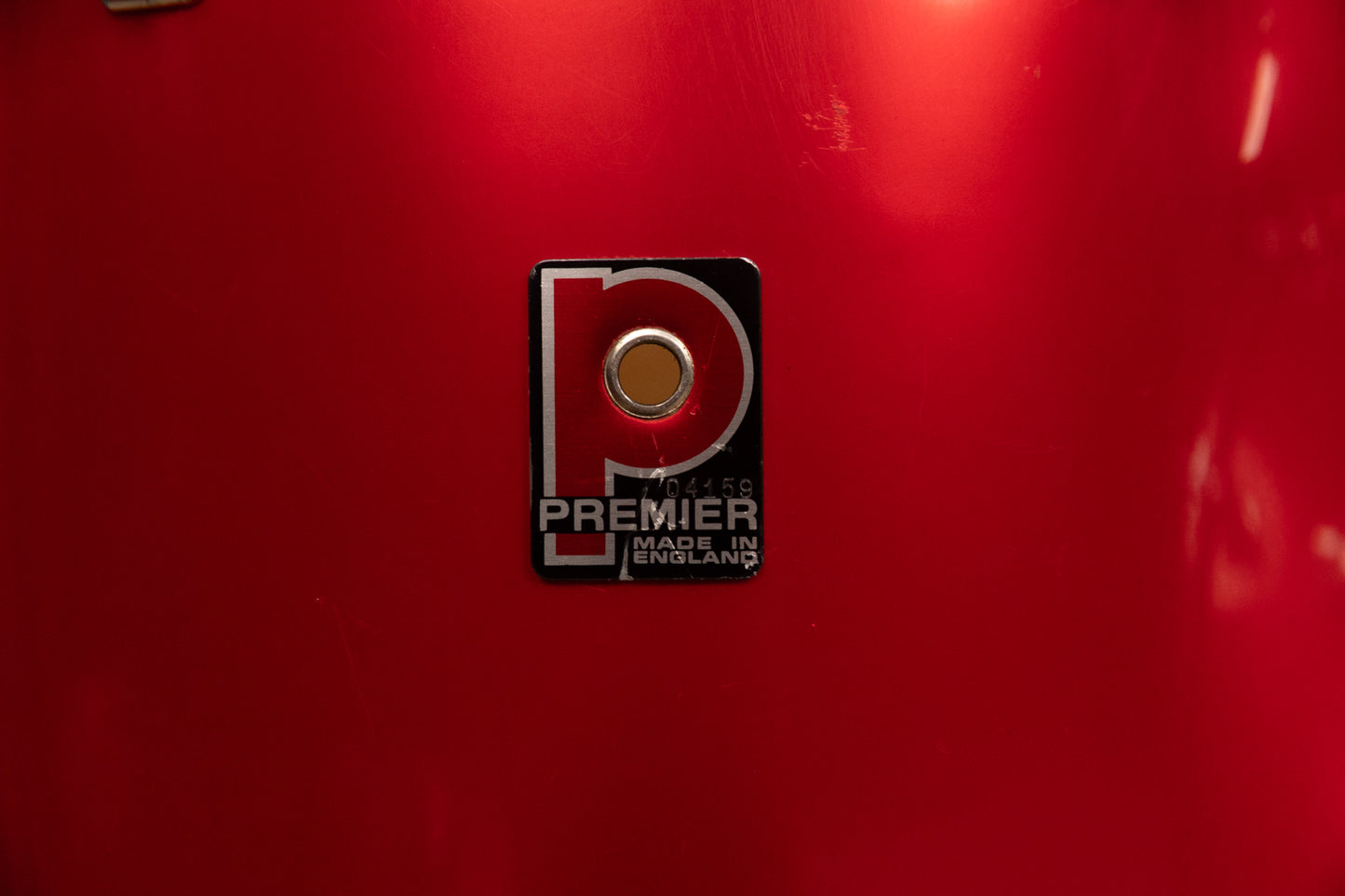 1980s Premier Soundwave Polychromatic Red Drum Set