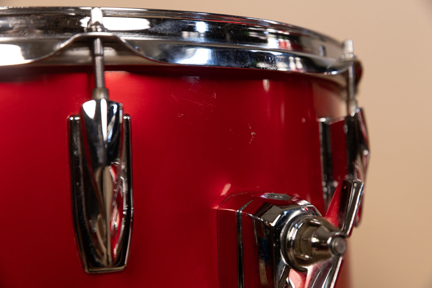 1980s Premier Soundwave Polychromatic Red Drum Set