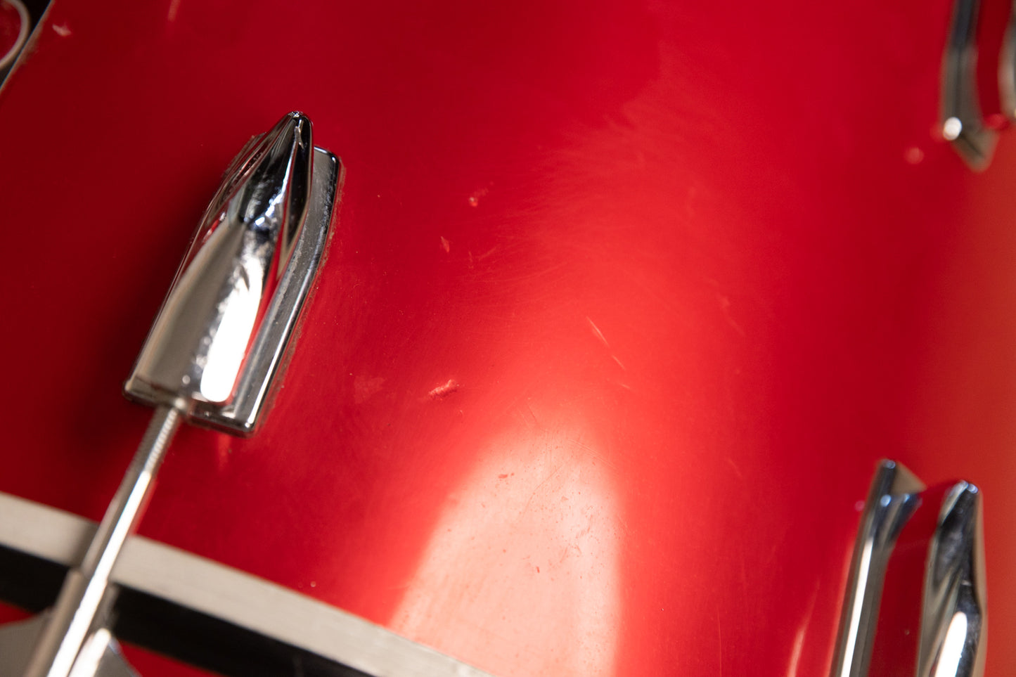 1980s Premier Soundwave Polychromatic Red Drum Set