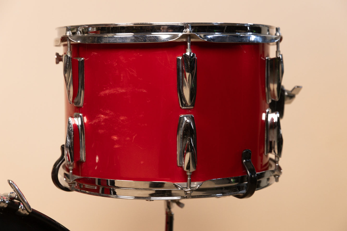 1980s Premier Soundwave Polychromatic Red Drum Set